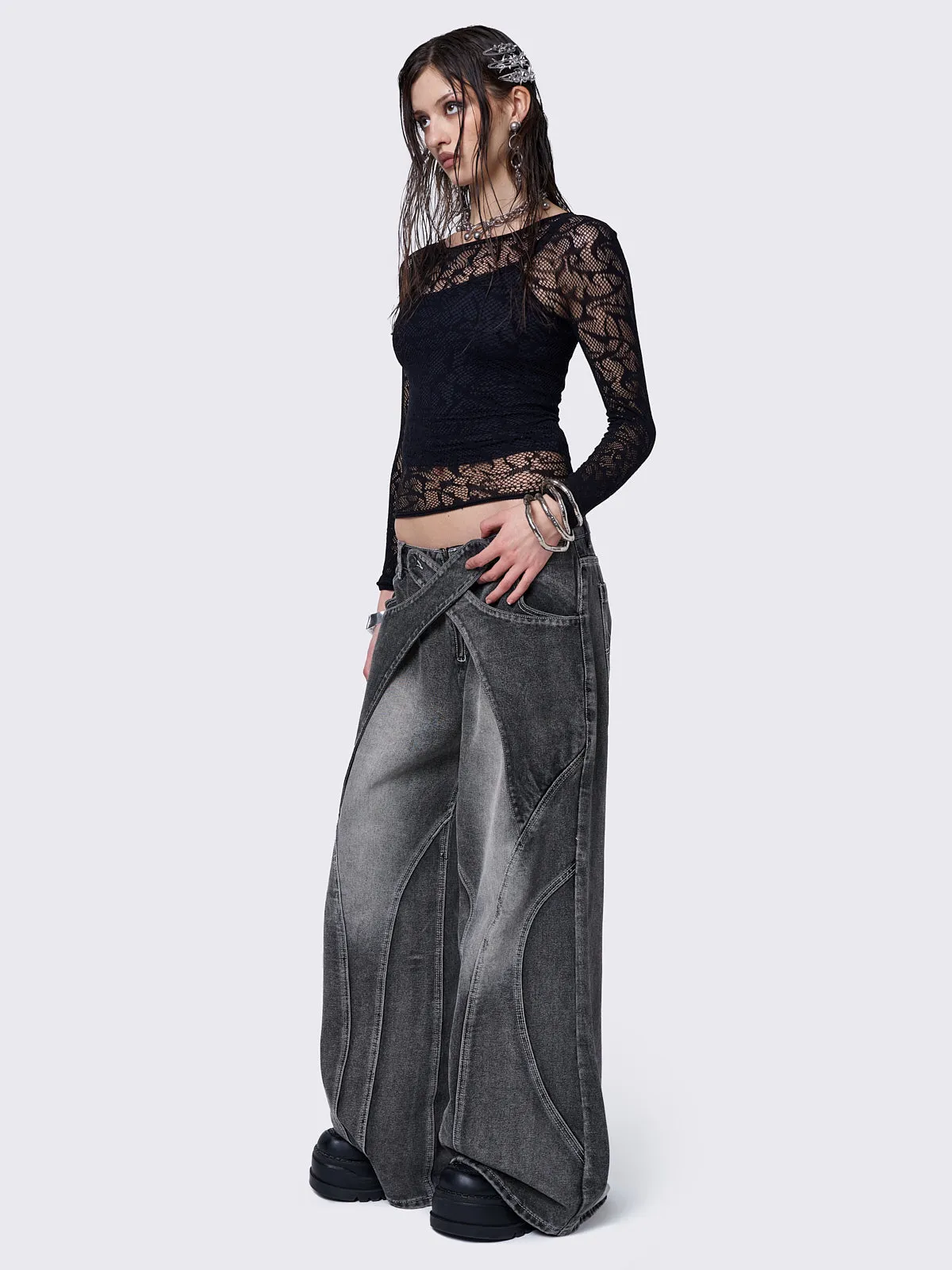 Kim Black Baggy Jeans