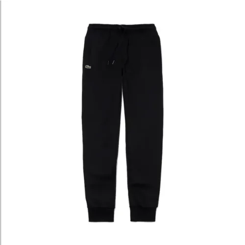 Lacoste Men’s SPORT Lightweight Bi-material Hoodie & Fleece Tennis Sweatpants - Black