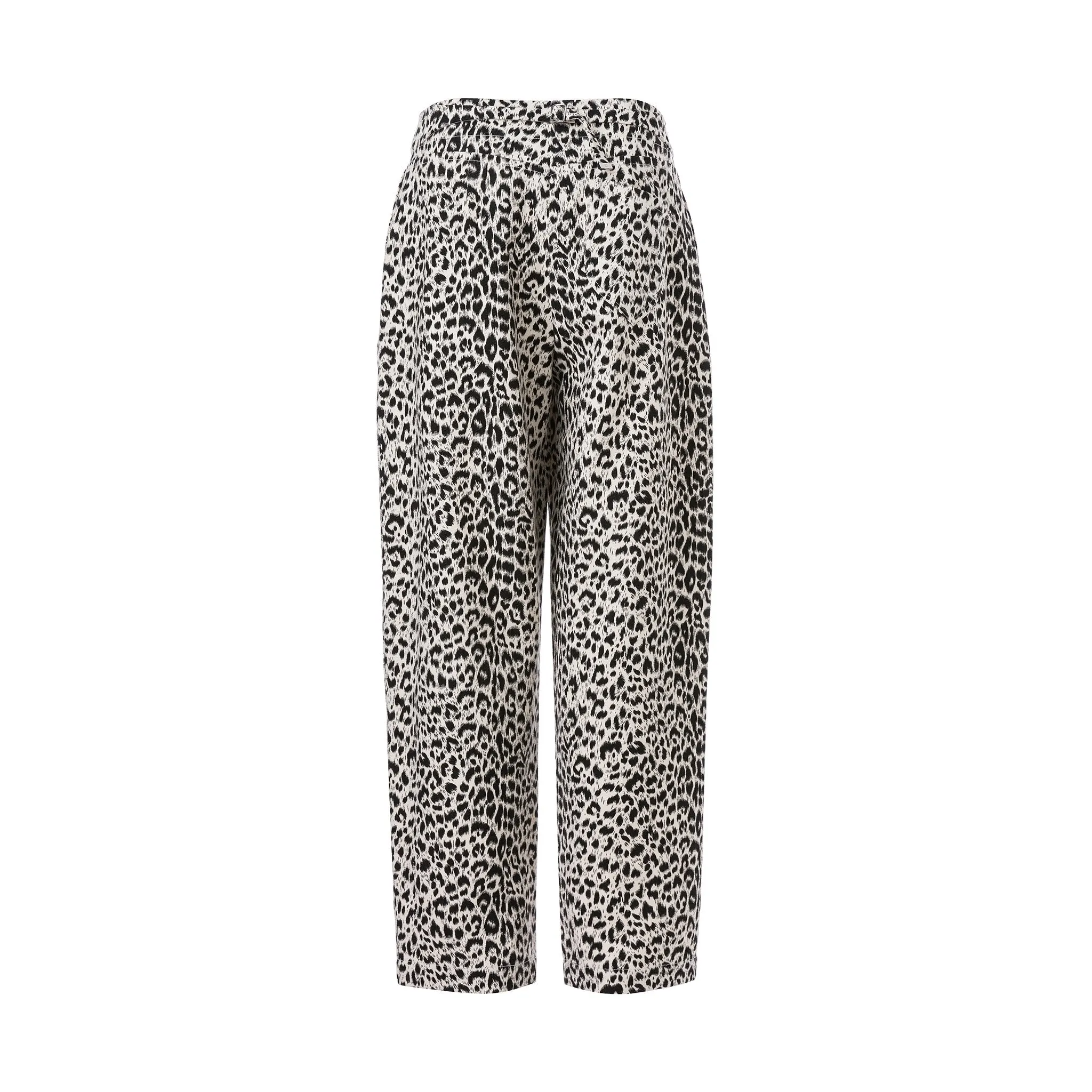 Leopard Print Tapered Trousers