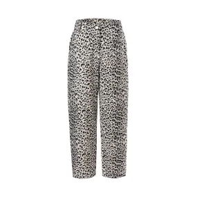 Leopard Print Tapered Trousers