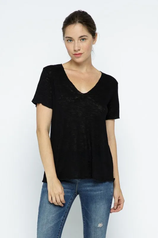 Let's Talk Tee Top - Black