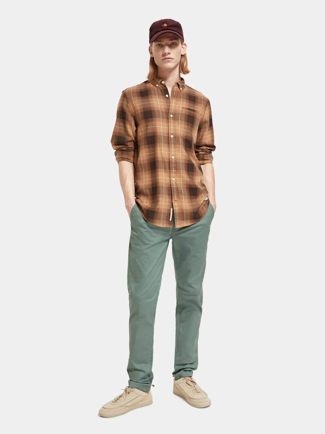 Lightweight herringbone shirt