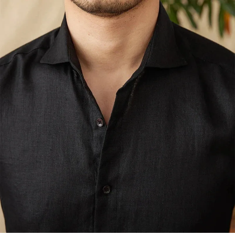 Lightweight linen long-sleeve shirt