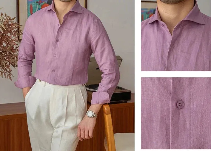 Lightweight linen long-sleeve shirt