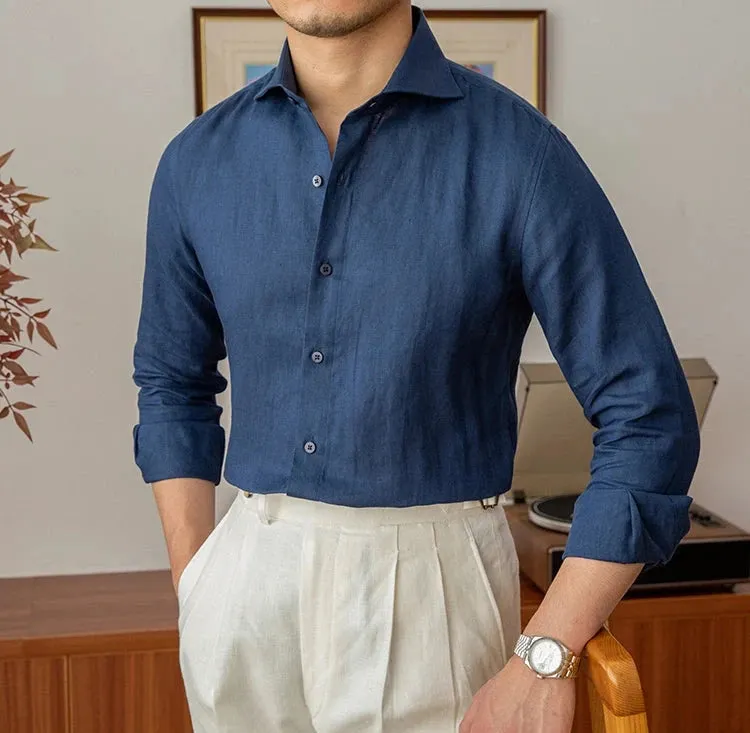 Lightweight linen long-sleeve shirt