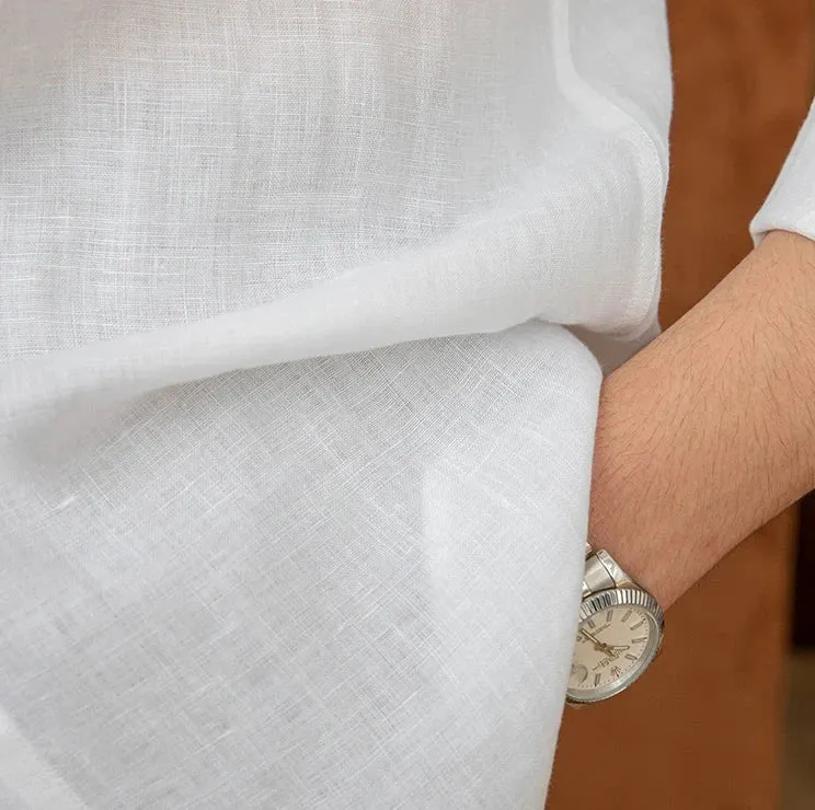Lightweight linen long-sleeve shirt