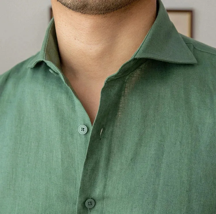 Lightweight linen long-sleeve shirt