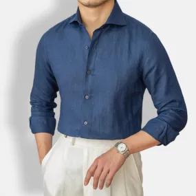 Lightweight linen long-sleeve shirt