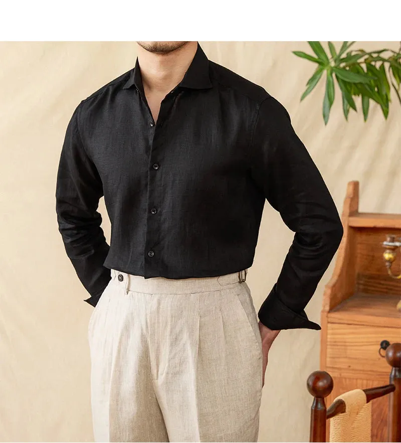 Lightweight linen long-sleeve shirt