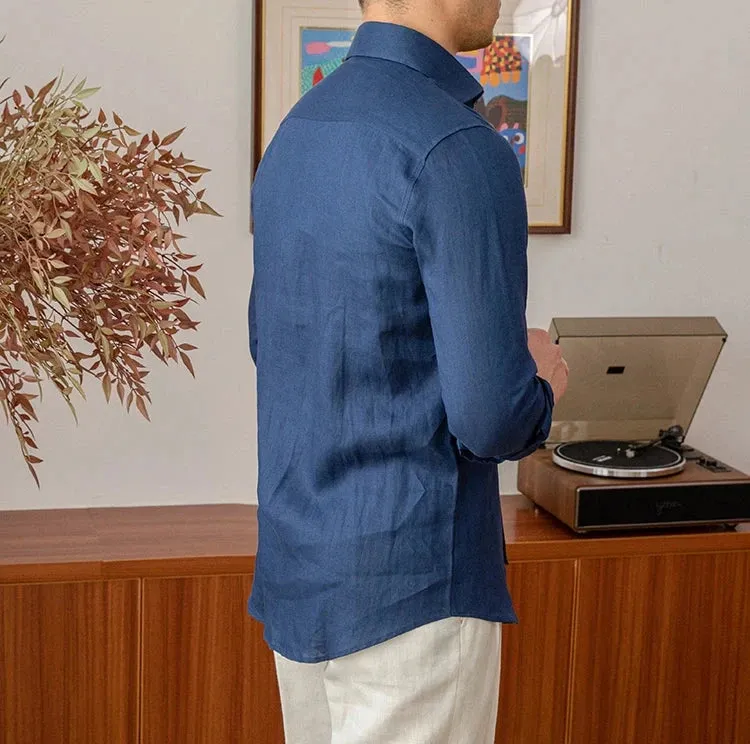Lightweight linen long-sleeve shirt
