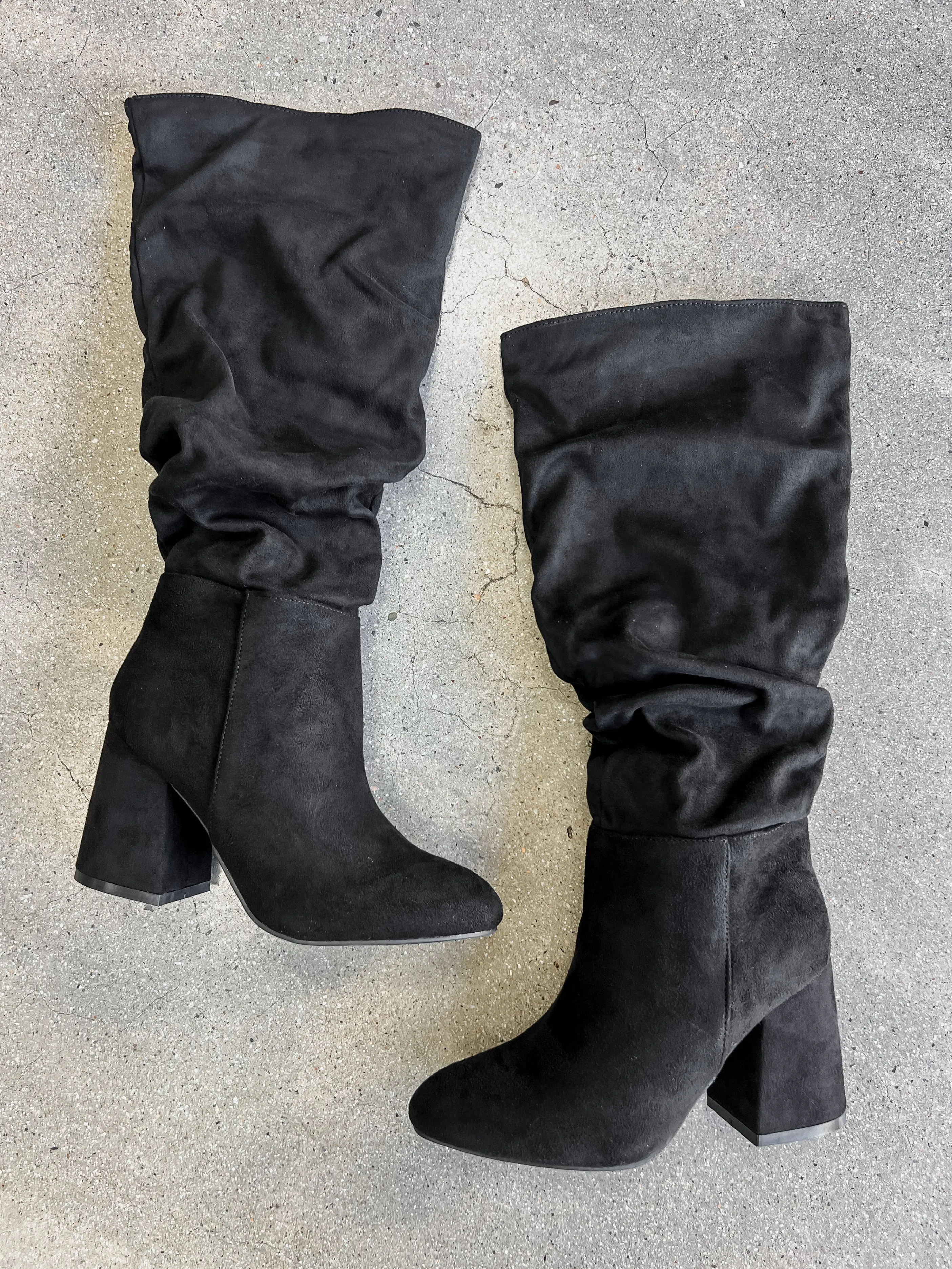 London Suede Knee High Boots