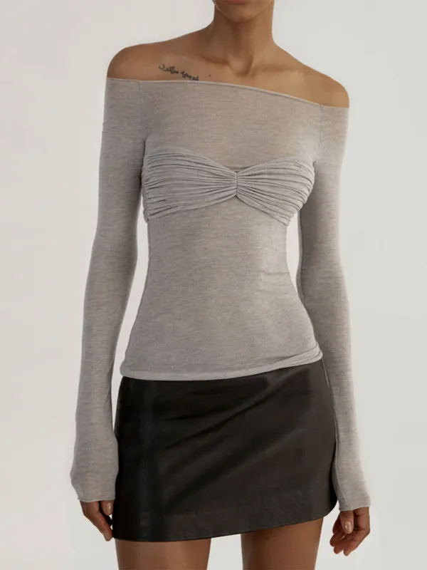 Marianne New Fashion Women's Clothing Lightweight See-Through Neck T-Shirt Top