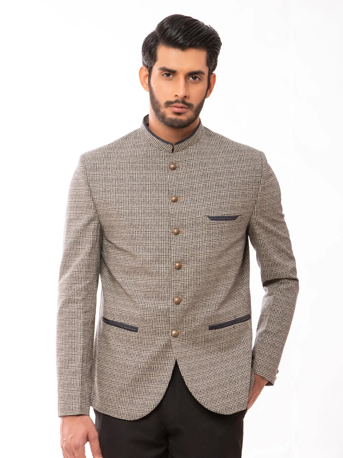 Men's Beige Blazer Ceremonial - EMTBP19-005