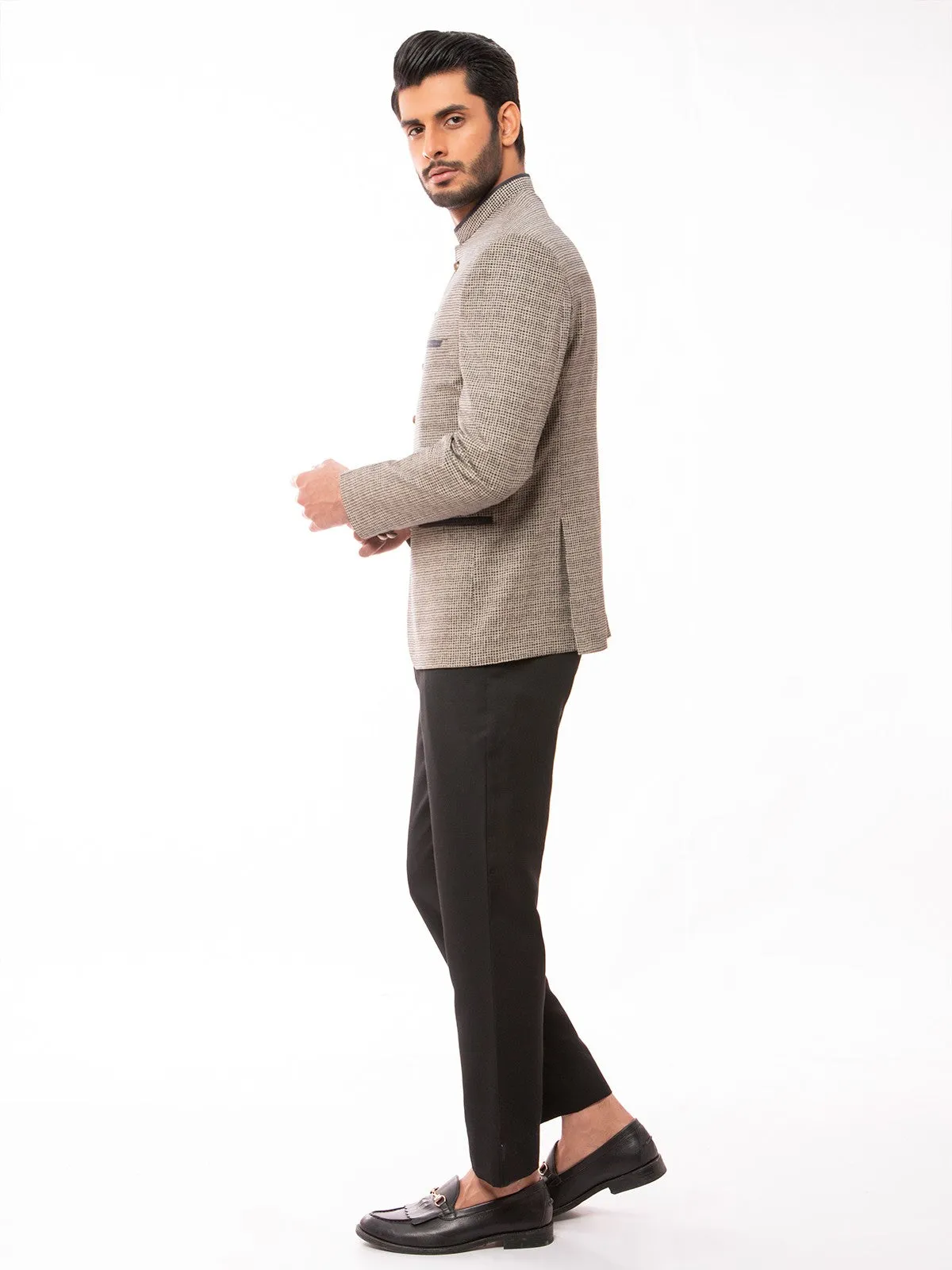 Men's Beige Blazer Ceremonial - EMTBP19-005