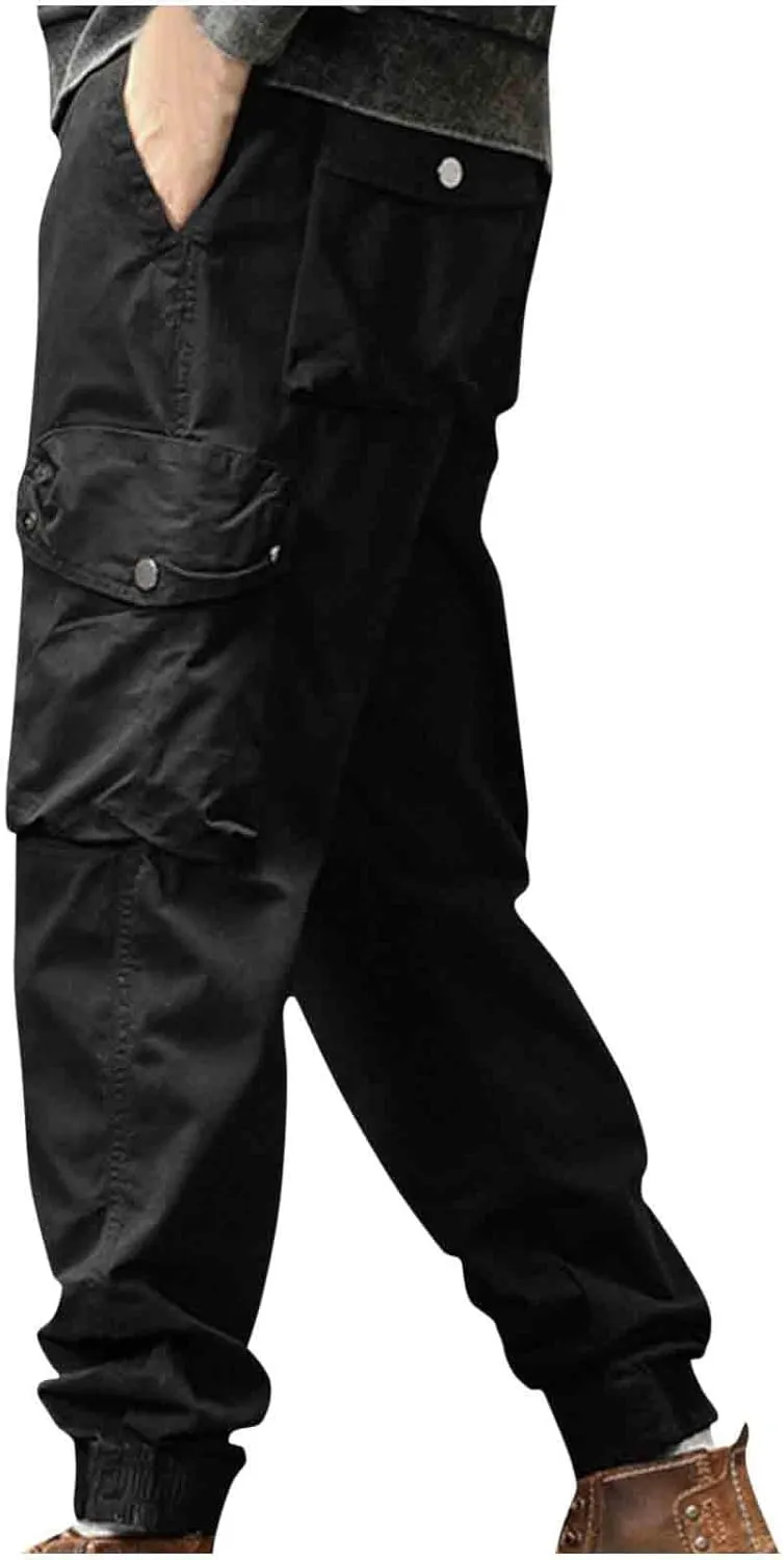 Mens Hiking Pants Water Resistant Tactical Pants Lightweight Military Pant Outdoor Work Cargo Pants Multi Pocket