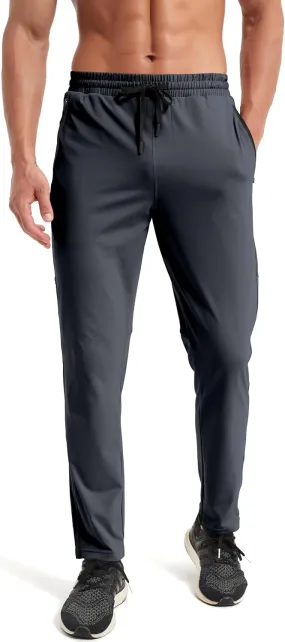 Men's Hiking Sweatpants Joggers Athletic Pants Stretch Workout Jogging Running Gym Traning Track Pants