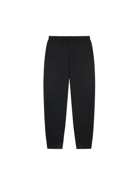 Mens Recycled Wool Jersey Barrel-Leg Track Pants—black