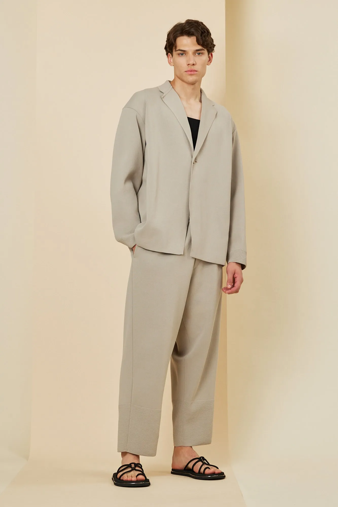 MILAN RIB WIDE TAPERED PANTS
