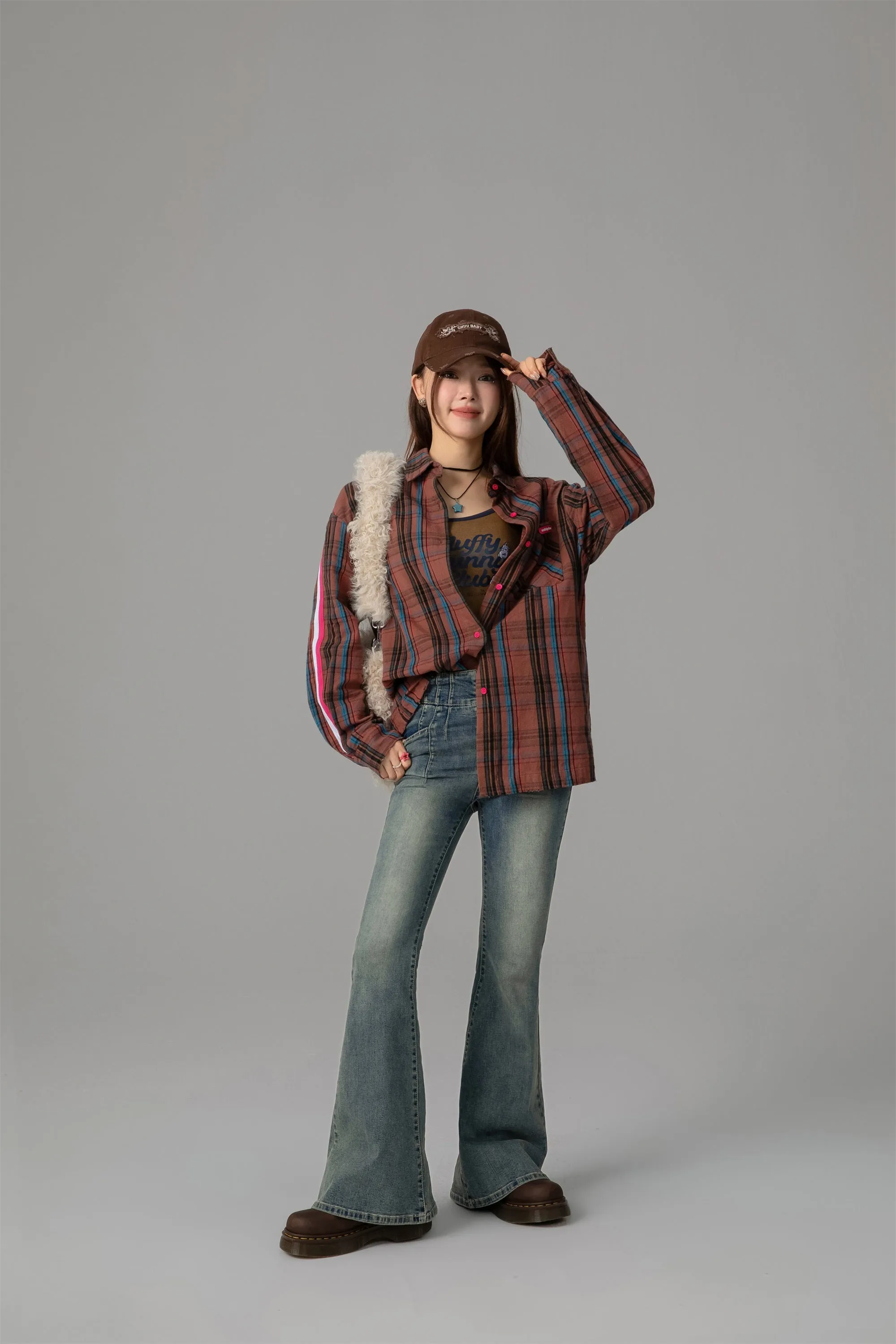 On The Upside Stone Washed Bootcut Jeans