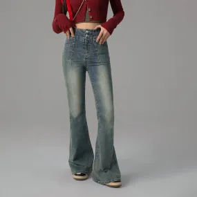 On The Upside Stone Washed Bootcut Jeans