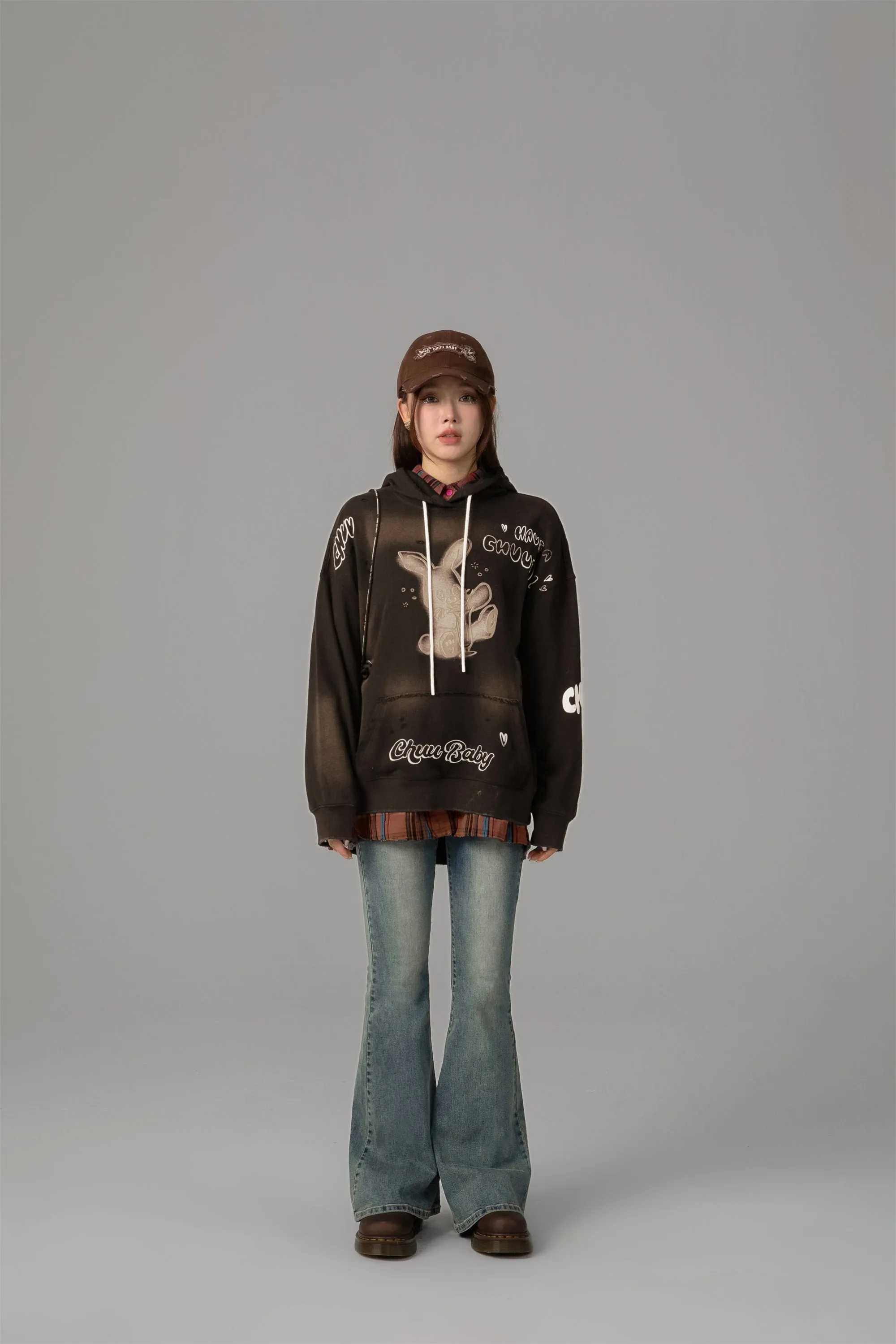 On The Upside Stone Washed Bootcut Jeans