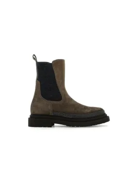 Precious Contour Suede Chelsea Boots