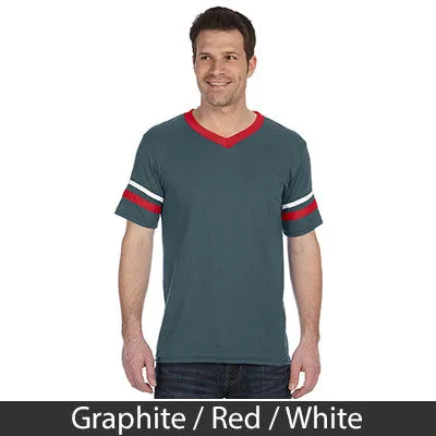 Psi Upsilon V-Neck Jersey with Striped Sleeves - 360 - TWILL