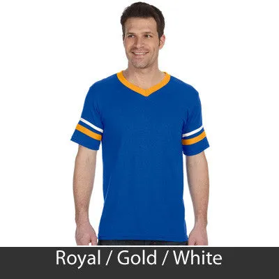 Psi Upsilon V-Neck Jersey with Striped Sleeves - 360 - TWILL