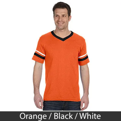 Psi Upsilon V-Neck Jersey with Striped Sleeves - 360 - TWILL