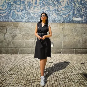 Radiant Elegant Top Stitch Midi Dress