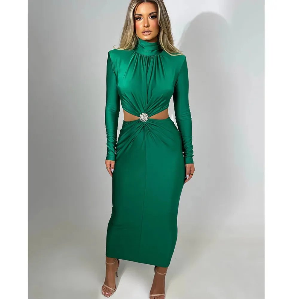 Sapphire Long Sleeve Party Dress
