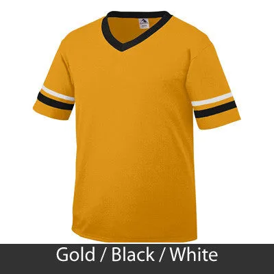 Sigma Lambda Gamma V-Neck Jersey with Striped Sleeves - 360 - TWILL