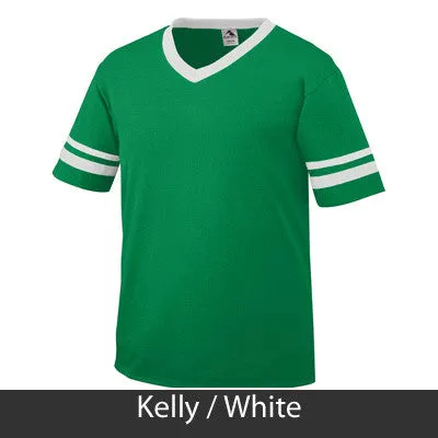 Sigma Lambda Gamma V-Neck Jersey with Striped Sleeves - 360 - TWILL