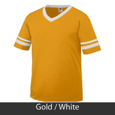 Sigma Lambda Gamma V-Neck Jersey with Striped Sleeves - 360 - TWILL