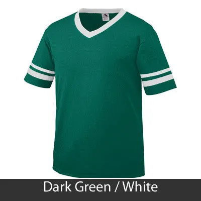 Sigma Lambda Gamma V-Neck Jersey with Striped Sleeves - 360 - TWILL