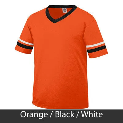 Sigma Lambda Gamma V-Neck Jersey with Striped Sleeves - 360 - TWILL