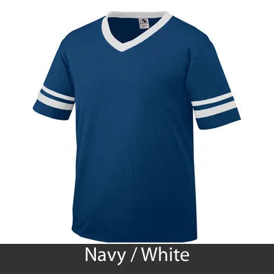 Sigma Lambda Gamma V-Neck Jersey with Striped Sleeves - 360 - TWILL