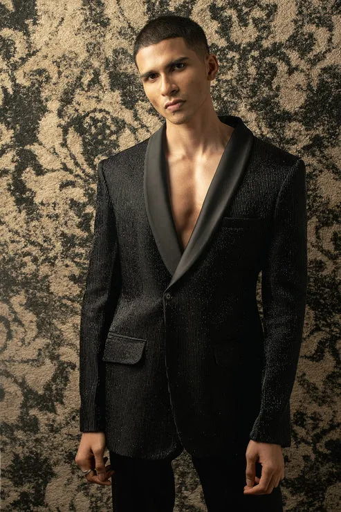 Silk Embroidered Blazer