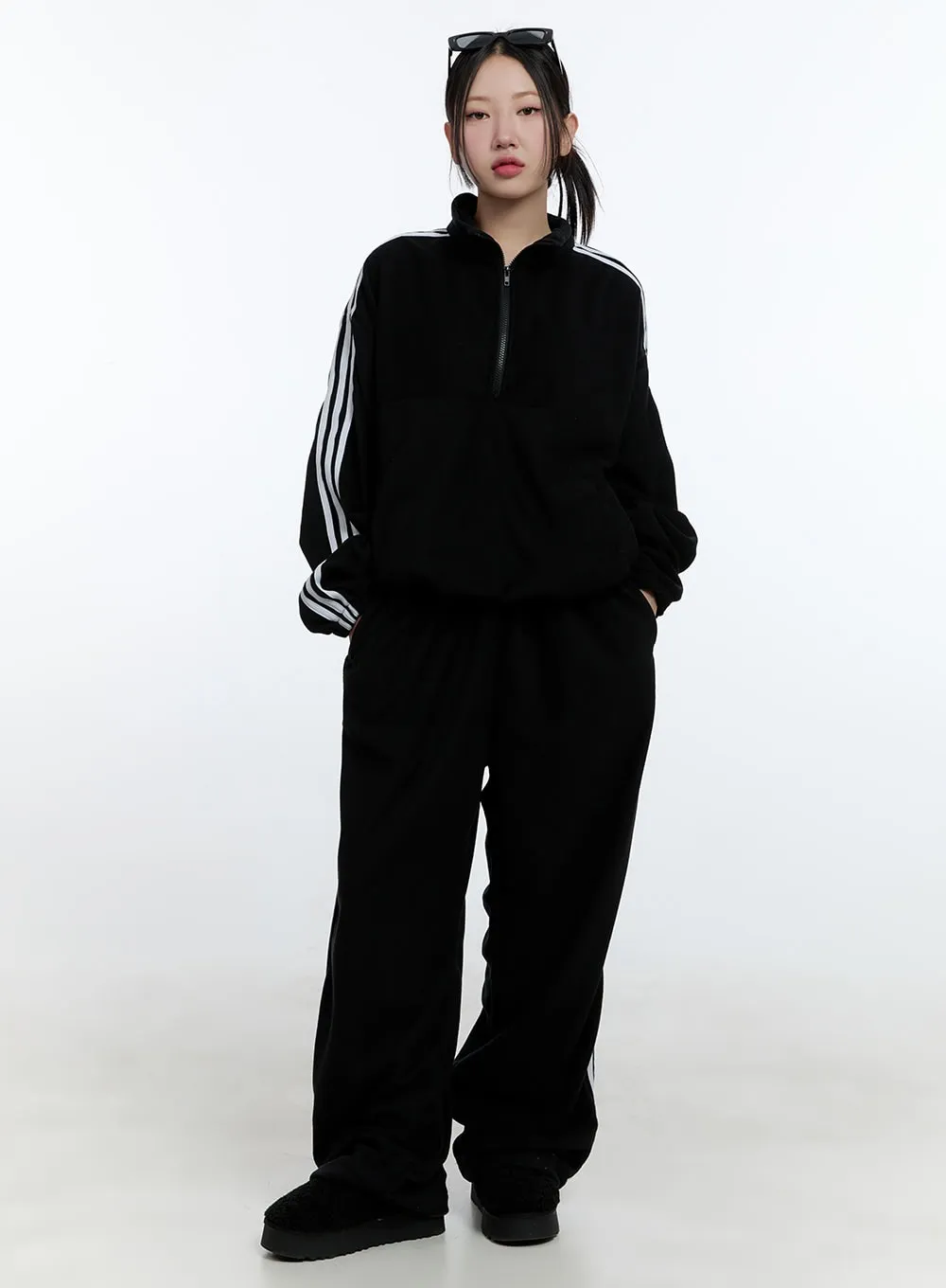 Striped Wide-Fit Sweatpants CD423