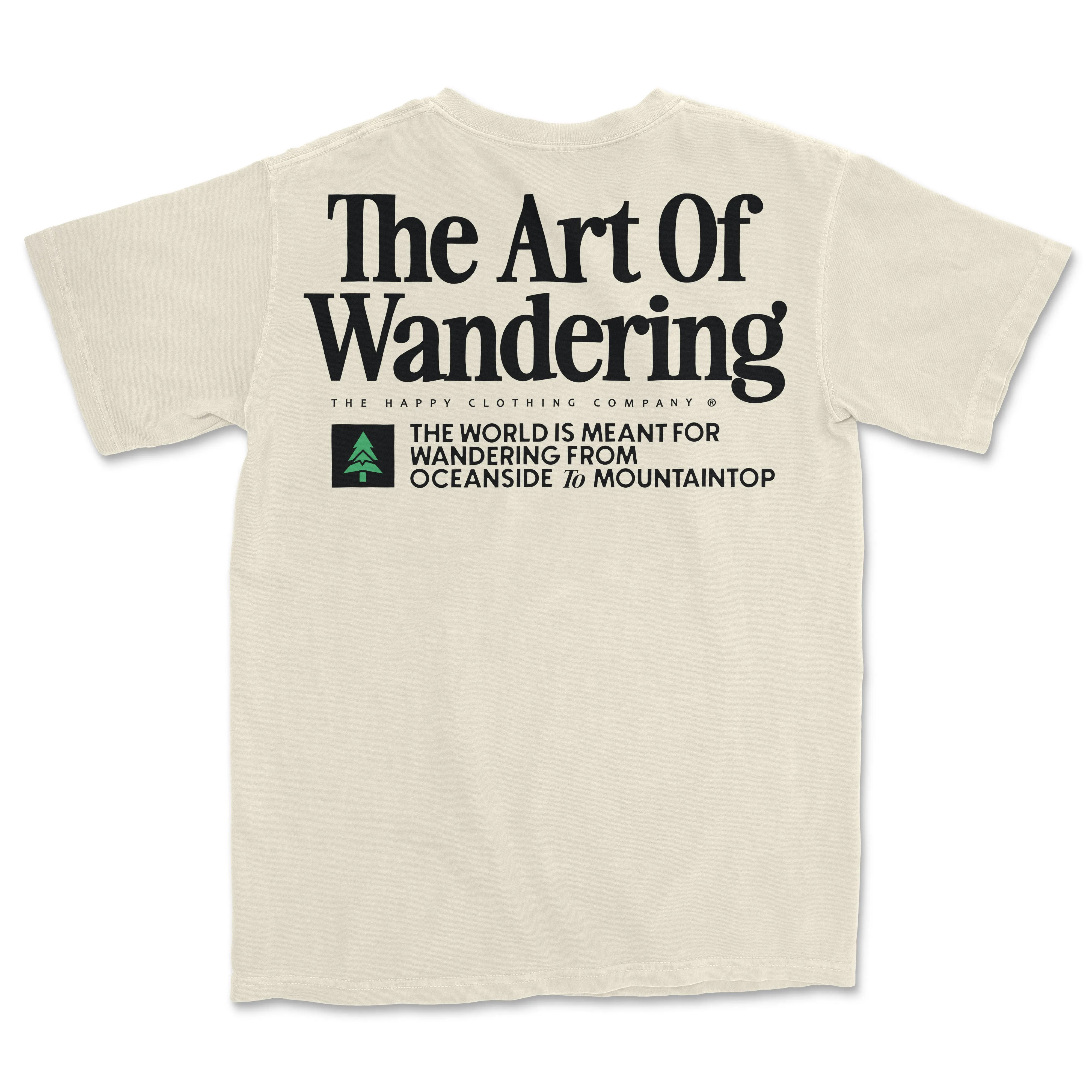 The Art Of Wandering Back Print 'Vintage Tee' | Oversized Heavyweight |