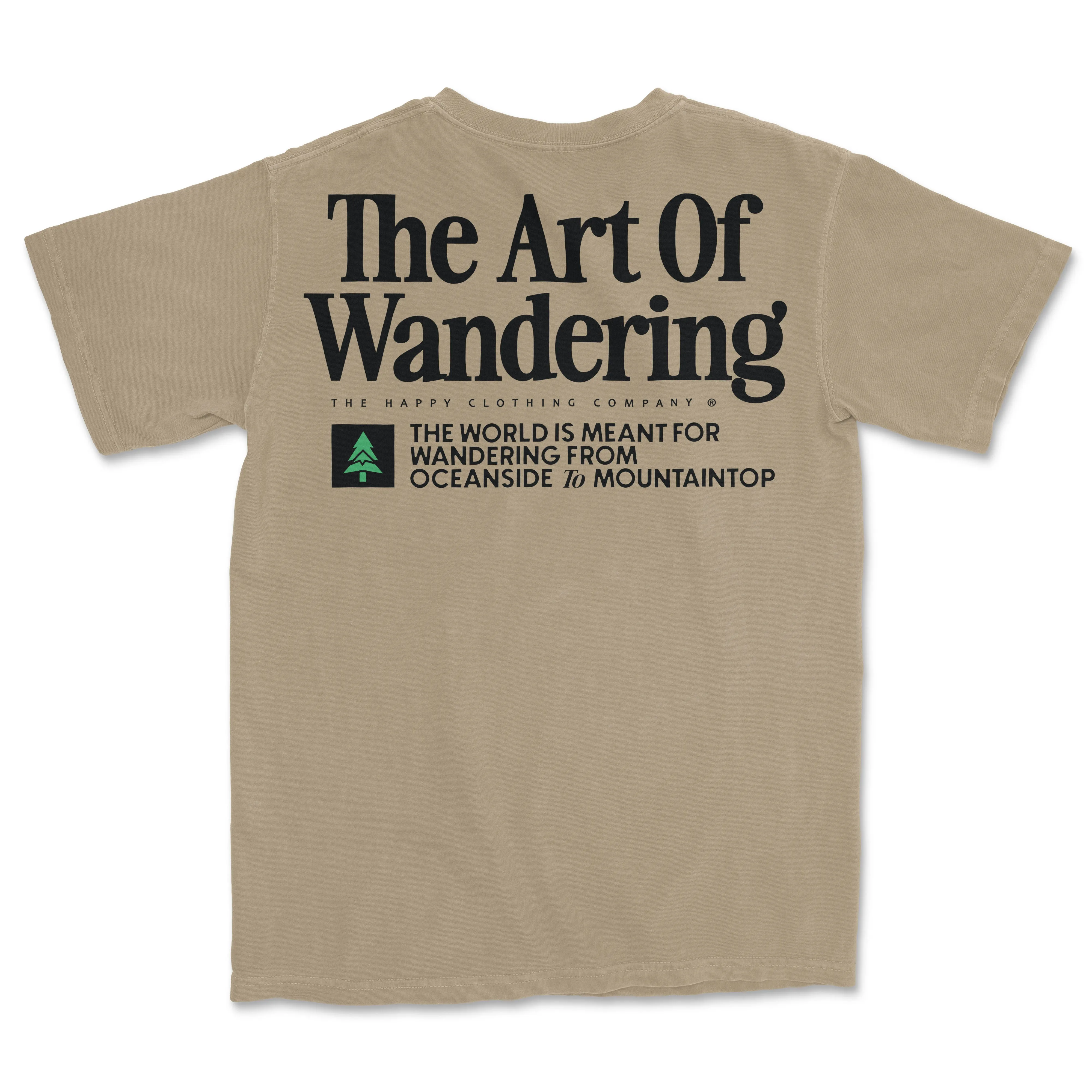 The Art Of Wandering Back Print 'Vintage Tee' | Oversized Heavyweight |