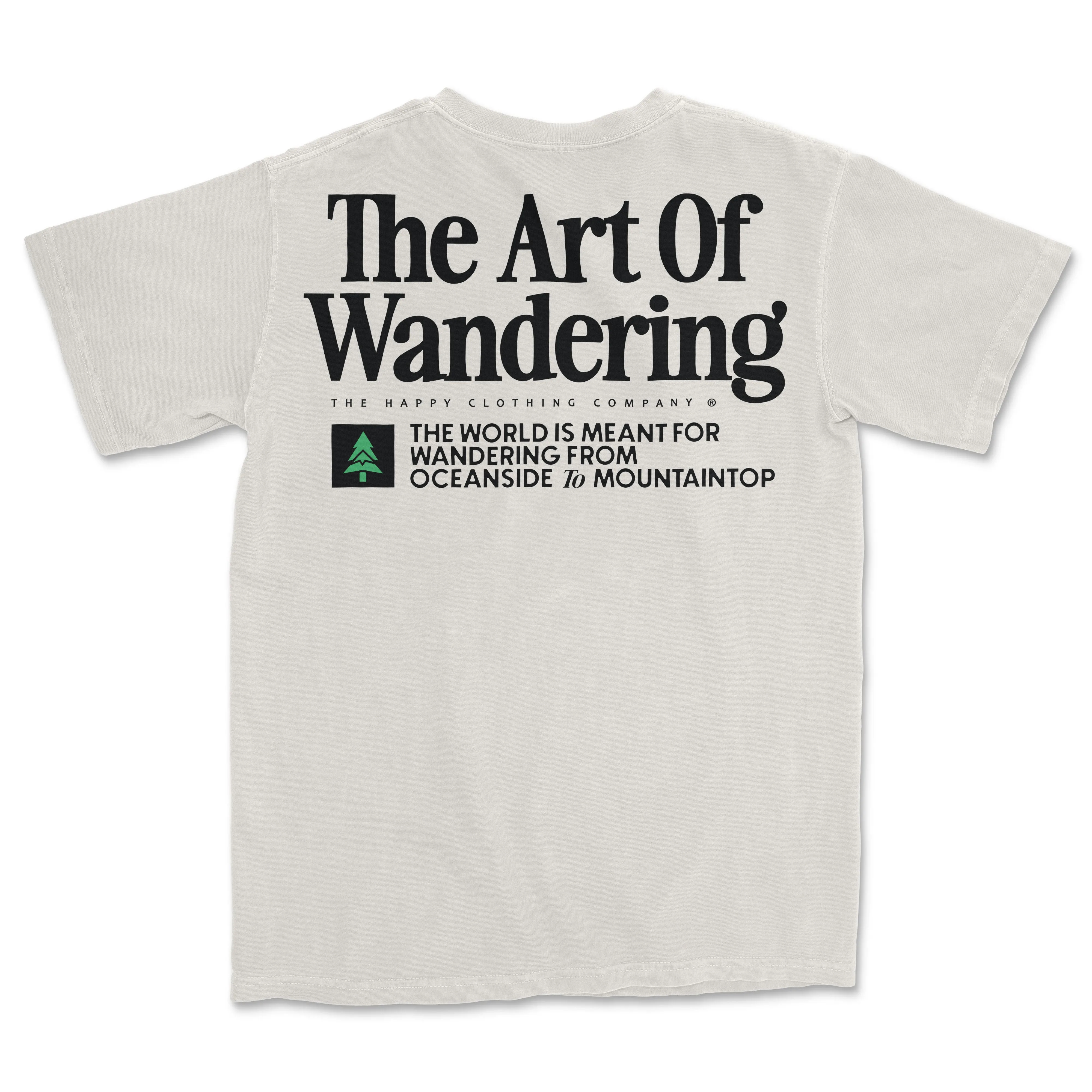 The Art Of Wandering Back Print 'Vintage Tee' | Oversized Heavyweight |