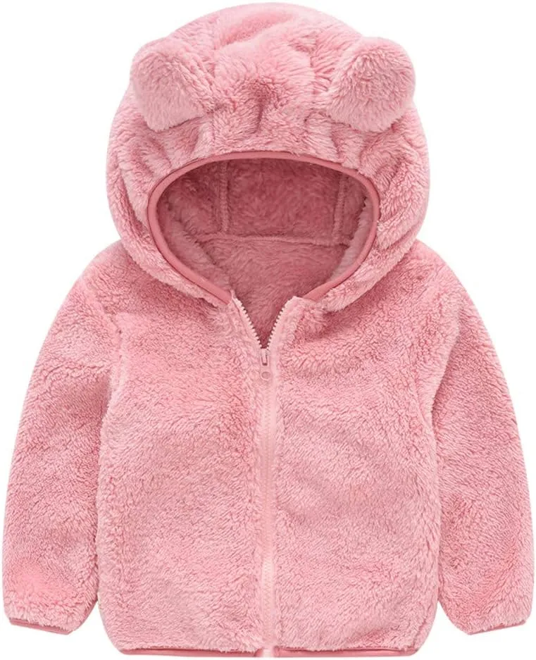 Toddler Kids Winter Warm Jacket Down Puffer Coat Thick Hooded Outwear Children's Coral Velvet Coat