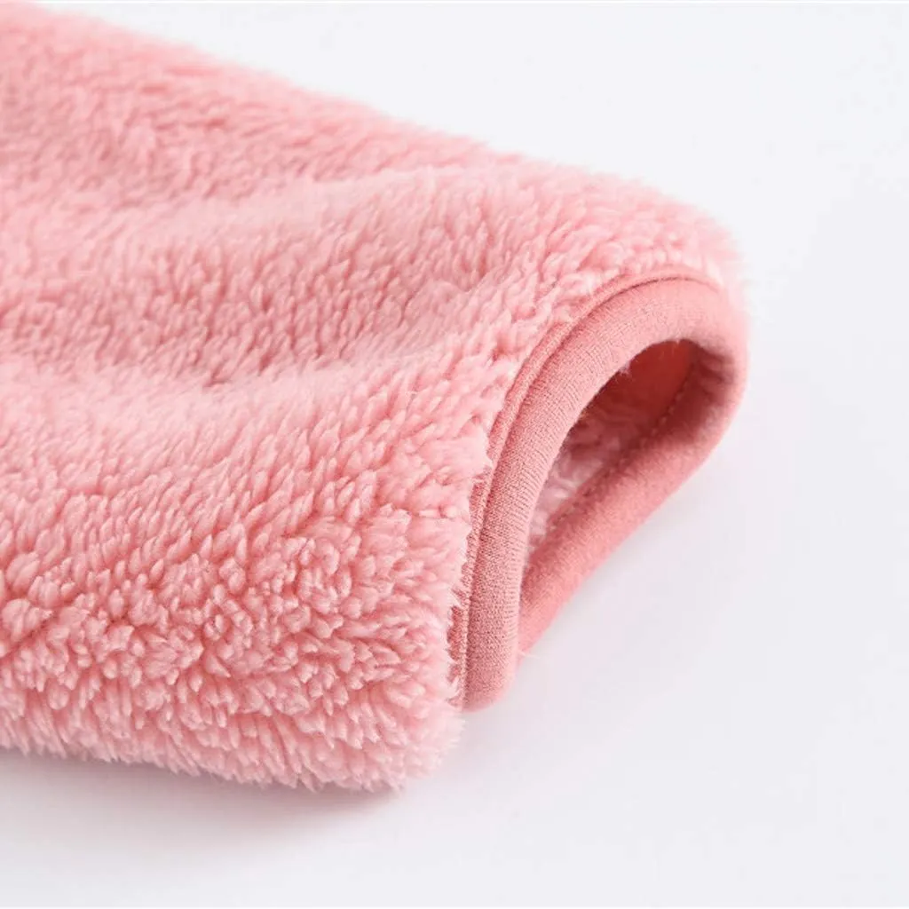 Toddler Kids Winter Warm Jacket Down Puffer Coat Thick Hooded Outwear Children's Coral Velvet Coat