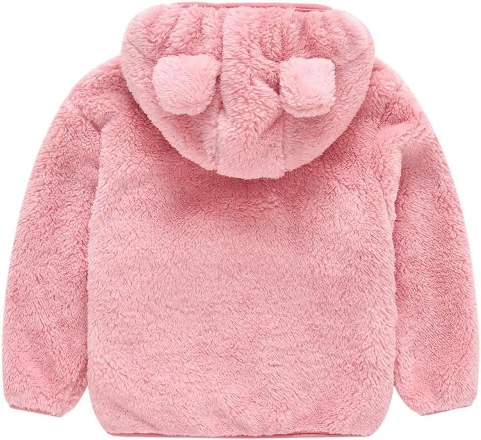 Toddler Kids Winter Warm Jacket Down Puffer Coat Thick Hooded Outwear Children's Coral Velvet Coat