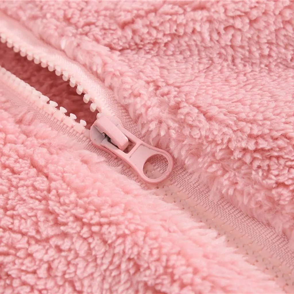 Toddler Kids Winter Warm Jacket Down Puffer Coat Thick Hooded Outwear Children's Coral Velvet Coat