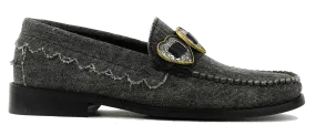 TORAL ELIA MOCASINE WASHED JEANS BLACK