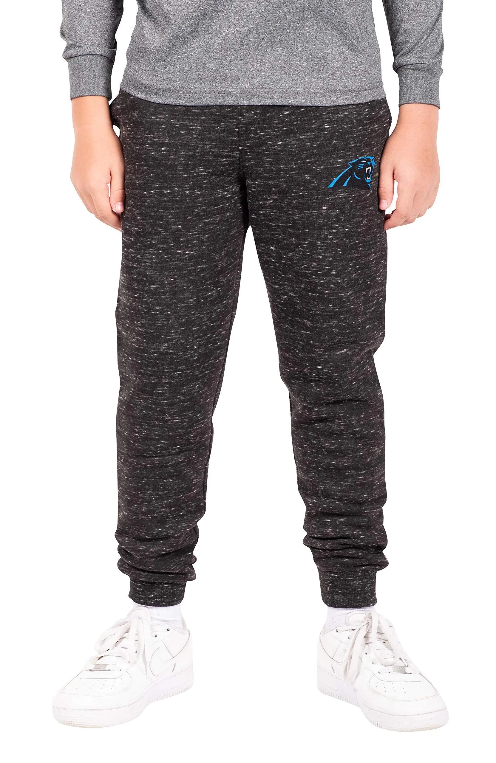 Ultra Game NFL Official Youth Super Soft Supreme Jogger Sweatpants, Carolina Panthers, Black Snow|Carolina Panthers
