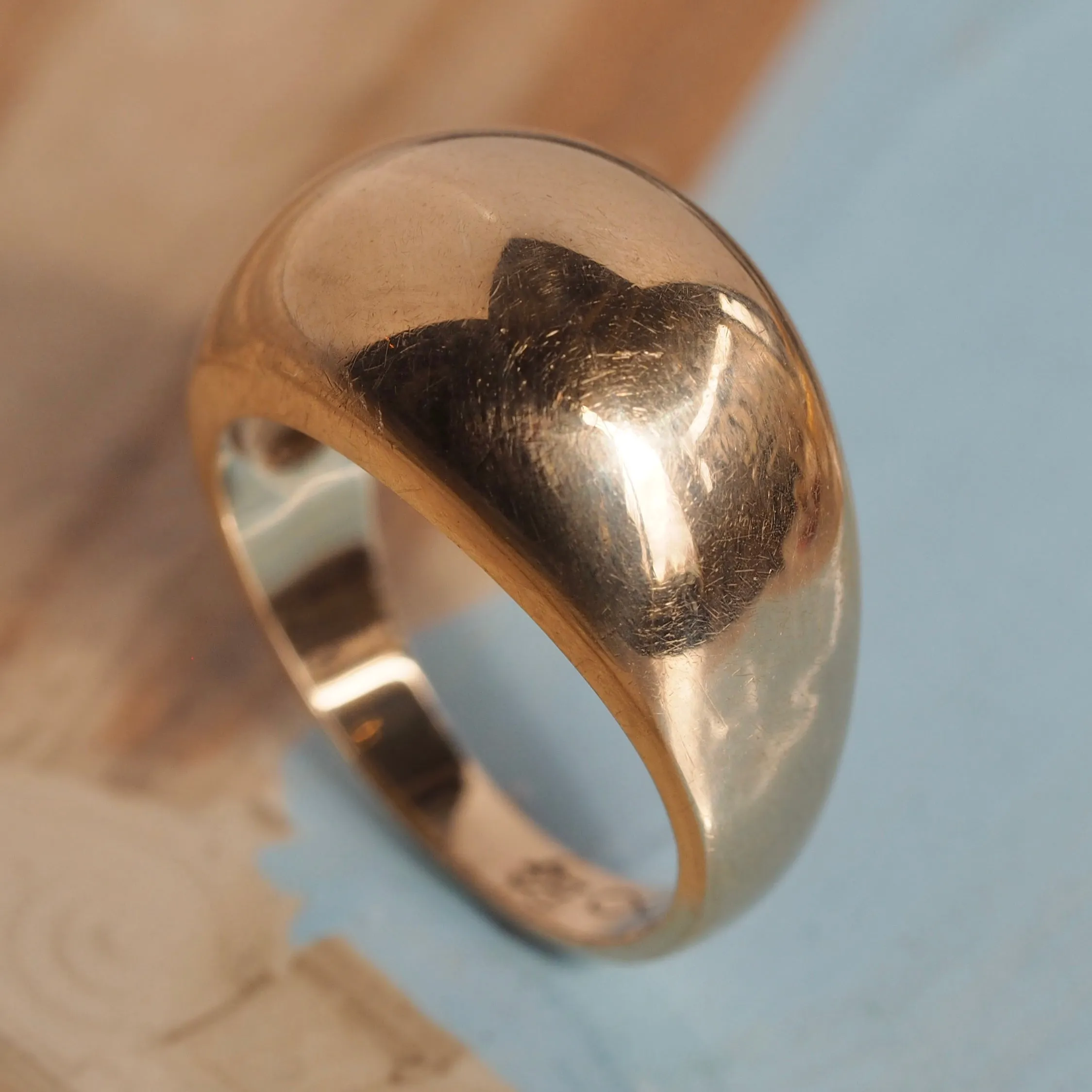 Vintage 14k Gold Dome Ring
