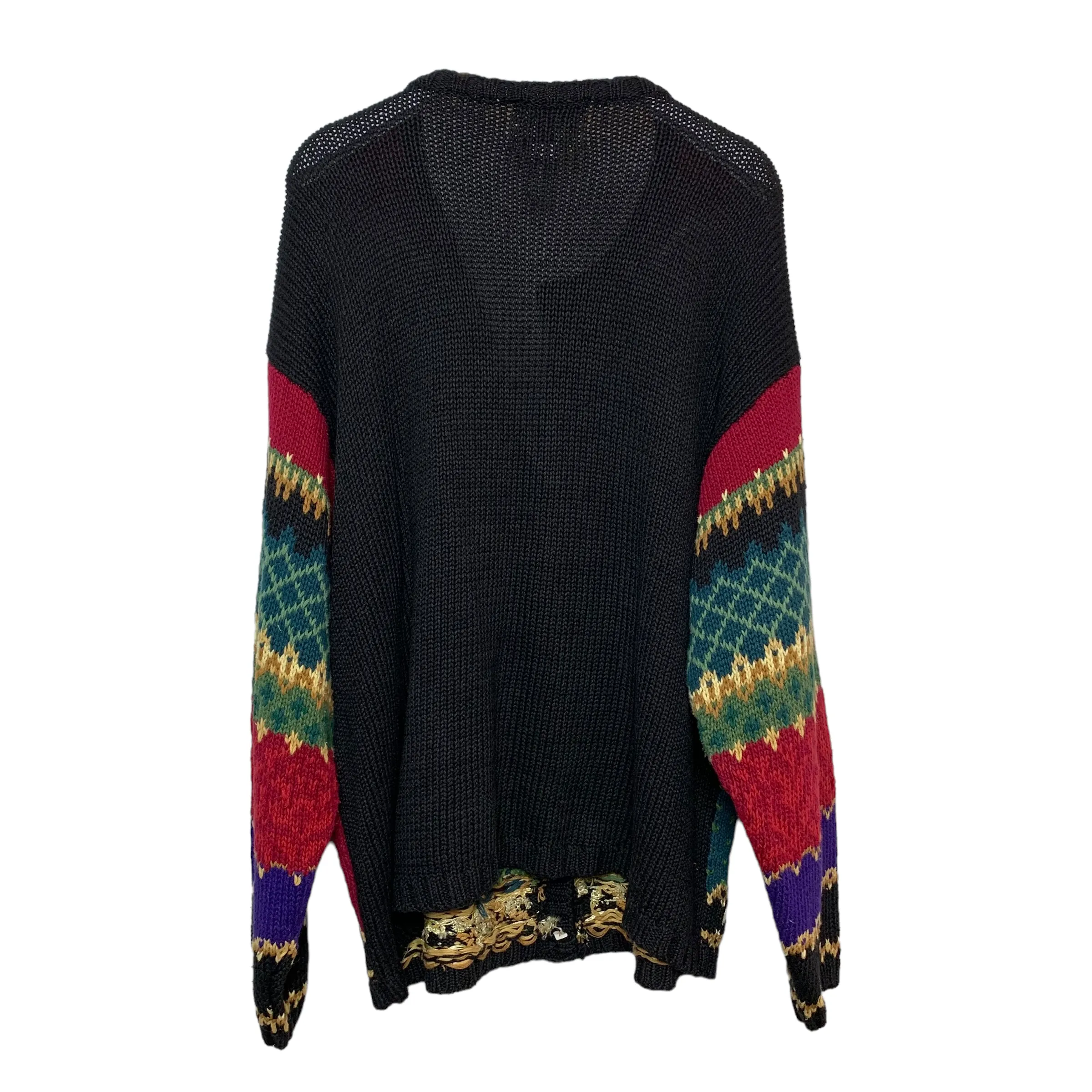 Vintage 90s Heirloom Collectibles Women Christmas Cardigan Sweater Chunky Knit 26/28